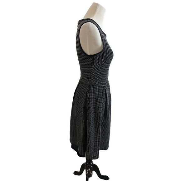 Max Studio NWT Pin Dot Pleated Fit-and-Flare Dress size M - Picture 6 of 12